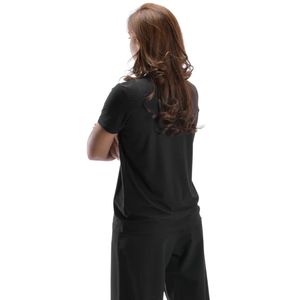 <b>Women's</b> Training T-Shirt Black Color Breathable Quick Dry Lightweight Sports Gym Fitness Workout Running Athletic Activewear <b>Top</b> - Product Image 2