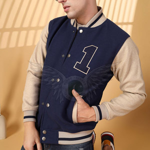 Chaqueta Varsity para Hombre con Cierre de Botones a Presión, Chaqueta de Béisbol de Mezcla de Lana Suave con Logotipo Personalizado, Chaqueta Universitaria para Hombre en Venta - Product Image 5