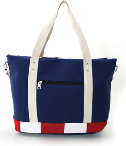 Bolsa de lona para viajes al aire libre, con estampado por sublimación, logotipo personalizado, múltiples bolsillos, bolso de mano tipo mensajero de algodón. - Product Image 1