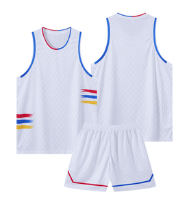 Conjunto de Uniformes de Baloncesto Personalizados para Niños y Jóvenes – Camisetas de Malla de Poliéster de Secado Rápido |   Ropa Deportiva al por Mayor para Equipos - Product Image 3