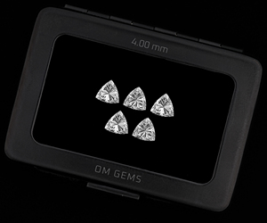 Diamant de laboratoire CVD de 4,0 mm taille trillion, en vrac, pour la fabrication de bijoux, diamant synthétique de haute qualité, approvisionnement en gros - Product Image 2