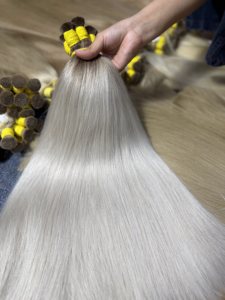 Cabello Virgen Vietnamita PLA01 Tono Platino de Calidad Lujosa, Liso Natural, Puntas Saludables, Súper Doble Trama, Suave y Brillante, Sin Enredos - Product Image 2