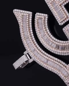 Luxury VVS Mossanite Diamond <b>Pendant</b> Iced Out Hiphop Jewelry <b>Initial</b> Letter 925 Sliver Hiphop Custom Moissanite <b>Pendant</b> - Product Image 4