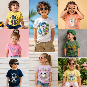 เสื้อยืดเด็กน้ำหนักเบา 160GSM ผลิตในบังกลาเทศ ไม่มีสารเคมีอันตราย พร้อมส่ง สินค้าแฟชั่น ล็อตสินค้าเกิน จำหน่ายส่ง - Product Image 2