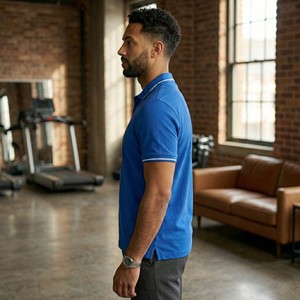 Impression de logo personnalisée en relief pour chemises, vêtements de sport pour hommes en coton tricoté 100% premium, anti-plis, manches courtes, service OEM - Product Image 5