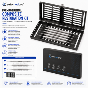 Kit de Restauración Dental de Composite Premium, 3 Scalers con Estuche de Examen de 5 Instrumentos OEM Zetomed Pro - Product Image 3