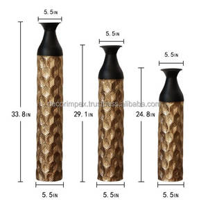 Jarrón de suelo de metal de gama alta para decoración de interiores de lujo y estilo para interiores de casas y Hoteles únicos a los mejores precios - Product Image 6