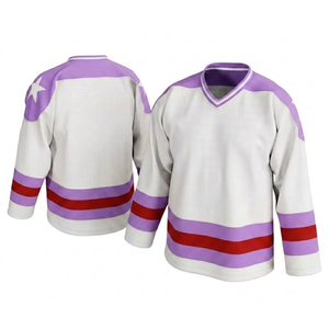 Premium Blank Ice Hockey Jersey Retro Style <b>Polyester</b> Team Uniform Custom Sublimation Hockey <b>Shirt</b> Custom Logo Private Label Man - Product Image 2