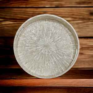 ถาดหกเหลี่ยมฝังเปลือกหอยมุกแบบปรับแต่งได้ขายดีที่สุด ถาดเสิร์ฟหวายลายเปลือกหอยฝังประดับ - Product Image 2