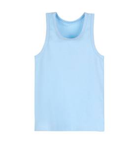 Camiseta sin mangas informal de verano con cuello redondo y diseño acanalado para niños, chaleco de lona sólida 100% algodón, ecológico y de secado rápido. - Product Image 5