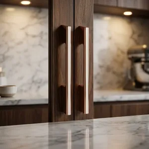 KELLTON Midcentury Modern Square Metal Furniture Handles <b>Drawer</b> <b>Pulls</b> for Kitchen Cabinets Wardrobes 8" 10" Durable Anti-Rust - Product Image 3