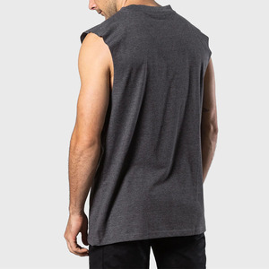 <b>Men's</b> <b>White</b> Sleeveless Tank Top O-Neck Breathable Cotton Casual Summer Wear Regular Fit Pullover Outerwear - Product Image 4