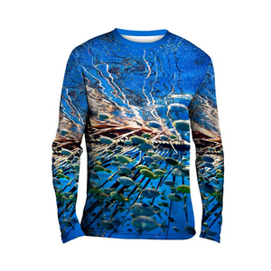 Servicio OEM, Camiseta de Pesca para Hombre con Logotipo Personalizado, 100% Poliéster, Ligera, Transpirable, Precio Económico, Venta al Por Mayor - Product Image 1