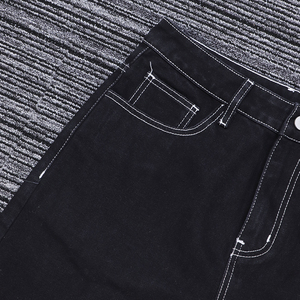 Nouveauté 2026 – Short en jean noir délavé de haute qualité, respirant, longueur personnalisable, pour homme – Short baggy en jean pour homme - Product Image 3