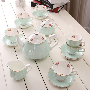 Artistic Botanical <b>Tea</b> <b>Set</b> With Premium Ceramic Craftsmanship Elegant <b>Tea</b> Cups Stylish Teapot Decorative Serving Tray - Product Image 2