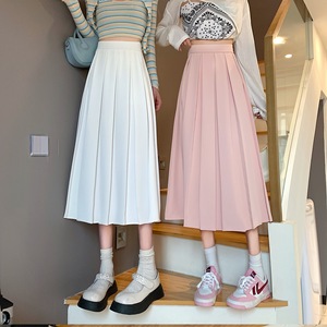 OEM 2026 Women New Style Half-Length Pleated <b>Skirt</b> <b>Elastic</b> Waist Solid Color Spring New Half-Length Pleated Plus size <b>Skirt</b> - Product Image 6