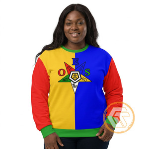 Sudadera Casual de Felpa con Cuello Redondo para Mujer, Marca OES Sister, Manga Larga, Tejido de Algodón, Diseño Frontal con Letras Bordadas - Product Image 1