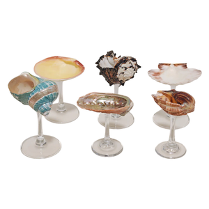 Verres à vin en coquillages naturels 100% séchés au soleil, faits à la main, verres à martini en coquille, pour cocktails, fêtes, mariages à la plage, cadeaux pour demoiselles d'honneur - Product Image 1