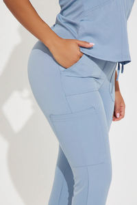 Conjuntos de Uniformes Médicos Personalizados con Logotipo de Fábrica para Mujer - Uniforme de Enfermera/Doctora en Tela Elástica de Lona para Uso Hospitalario en Todas las Estaciones - Product Image 4