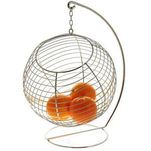 Panier à fruits compact en métal, idéal pour les petites cuisines, offrant une organisation efficace des fruits et un accent décoratif - Product Image 2