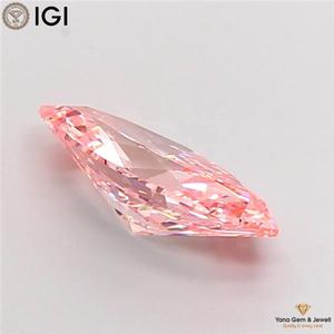 Diamant de laboratoire CVD rose vif fantaisie, pureté VS1, 3,50 carats, taille marquise, avec certificat IGI, idéal pour les fiançailles - Product Image 4