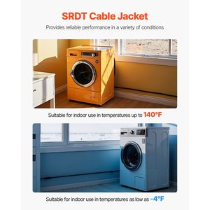 Cavo di alimentazione per asciugatrice da 3 metri, 3 poli NEMA 10-30P, 125/250V, 10AWG, 30A, connettori a occhiello 3C, rame puro - Product Image 5