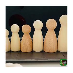 Muñecos de madera para que los niños aprendan a pintar, muñecos de madera sin terminar al por mayor con formas de hongos y manualidades de árboles de Navidad - Product Image 3