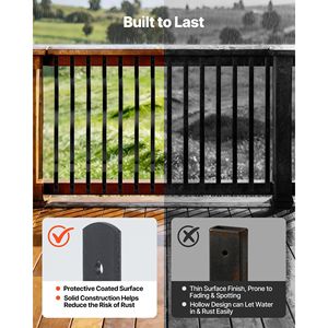 Set da 61 Pezzi di Balaustre Ondulate in Acciaio Zincato 32,28 x 1, Perni per Ringhiera in Metallo con Viti, Componenti Moderni per Scale e Terrazze - Product Image 3