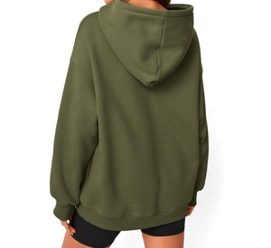 Sweat-shirt à capuche en molleton de coton pour femme, doux et chaud, à manches longues, décontracté, streetwear - Product Image 2