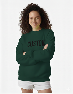 Sweat-shirt à col roulé bleu marine pour femme, coupe classique, manches longues, 100% coton tricoté, respirant, vêtement d'automne - Product Image 6