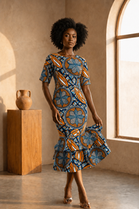 African Wax Print <b>Fabric</b> Ankara Cotton Traditional Tribal Dashiki Kitenge Dutch Wax Textile for Dresses Fashion Wholesale Export - Product Image 2
