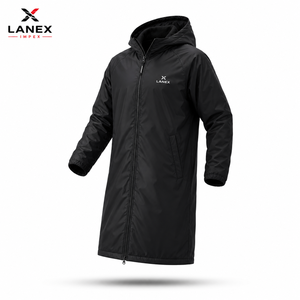 Kids Waterproof Winter Swim Parka Jacket with Hood Custom Long Coaches <b>Coat</b> Windproof Fleece Lined Warm Changing <b>Robe</b> for Sports - Product Image 2
