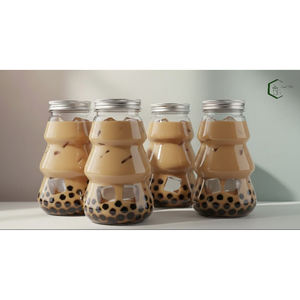 Botella de Plástico PET de 500 ml en Forma de Cono, Envase para Bebidas OEM con Tapa de Rosca de Aluminio, Modelo CT500-33 para Té con Leche, Jugo, Café - Product Image 5