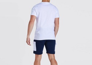 Ensemble de t-shirts décontractés pour hommes 100 % coton à col rond, séchage rapide, couleur unie, respirant, coupe ajustée pour l'été - Product Image 3