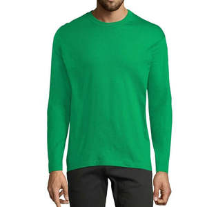 Camiseta Oversize de Manga Larga 100% Algodón para Hombre, Tallas Grandes, Ajuste Holgado, Fabricación Personalizada al por Mayor - Product Image 1