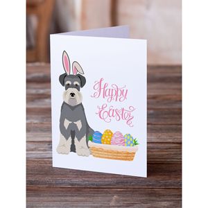 Whimsical A7 Size 5x7 Blank Note <b>Cards</b> <b>Pack</b> 8 Natural Salt Pepper Ear Schnauzer <b>Easter</b> Greeting <b>Cards</b> with Envelopes - Product Image 2