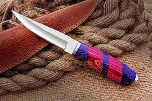 Premium Fillet <b>Knife</b> Stainless Steel Blade Multicolor Wood <b>Handle</b> for Fish Cleaning and Processing - Product Image 2