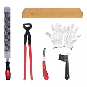 Kit de herramientas para el cuidado de pezuñas de caballo con martillo de herrador, alicates, lima, cuchillo y cepillo para el recorte de herraduras, juego de herramientas para el cuidado de herraduras, cuchillo para pezuñas - Product Image 2
