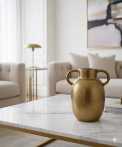 Mini Florero Decorativo Dorado de Aluminio para Mesa, Sala de Estar, Oficina y Centro de Mesa - Product Image 4