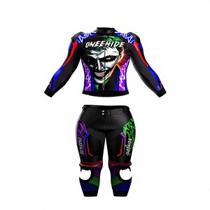 Traje de Motociclismo para Mujer, Homologado CE Nivel 2, Armadura de Cuero Vacuno/Canguro, Mono de 1 Pieza para Pista - Product Image 1
