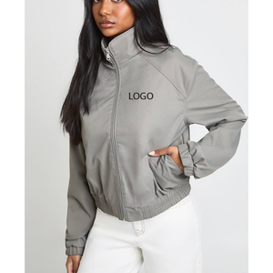 Chaqueta Cortavientos Personalizada para Mujer, Estilo Bomber, para Primavera y Otoño, Impermeable, Ligera, con Cierre, para Senderismo y Uso Diario - Product Image 1