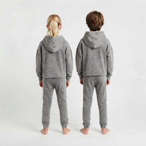 Conjunto de Sudadera con Capucha y Pantalones Jogger para Niños Unisex, Estilo Acid Wash, Corte Holgado, Colores Modernos, Proveedor de Ropa Personalizada - Product Image 2
