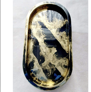 Plateau de salle de bain en résine personnalisée, modèle artificiel, pour parfums, bijoux, bagues, rangement, décoration intérieure, plateau de service pour coiffeuse - Product Image 3