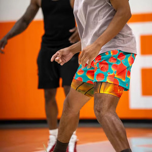 <b>Unique</b> Style Custom Made Men Casual Sublimation Shorts Quick Dry Breathable 100% Polyester Canvas Fabric Drawstring Closure Your - Product Image 3