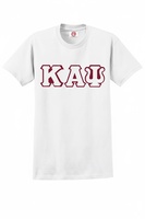 Nouveau T-shirt en coton élégant avec lettres universitaires, chemises personnalisées pour fraternités, t-shirts brodés sur mesure pour sororités grecques pour filles