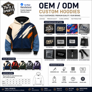 Sudadera con capucha personalizada con cremallera completa OEM, estilo urbano oversize, estampada por sublimación, de forro polar, para hombre y mujer - Product Image 4