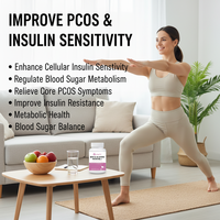 Complément alimentaire à base de myo-inositol en capsules, favorise une fonction ovarienne saine et un équilibre hormonal pour les femmes, source alimentaire naturelle et végétalienne.