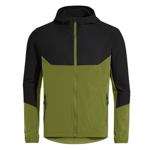 Men's Hooded Color Blocking Puffer Jacket <b>Waterproof</b> <b>Winter</b> <b>Coat</b> with Zipper Closure Sporty Style - Product Image 3