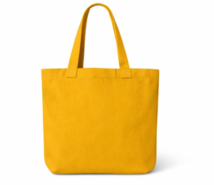 Bolsa de lona personalizada al por mayor, bolsa de lona amarilla con logo impreso personalizado y diseño floral bordado, bolsa de compras - Product Image 2