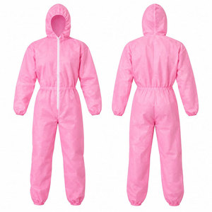 Overol de Trabajo con Capucha Rosa, Unisex, a Prueba de Polvo, de Poliéster, Traje Protector de Cuerpo Completo para Fábrica, Construcción y Pintura - Product Image 1